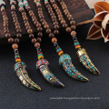 wholesale Vintage style Nepal necklace jewelry fashion religion tribal wood beads pendants necklace